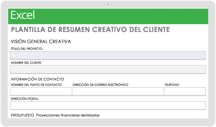 Resumen creativo del cliente